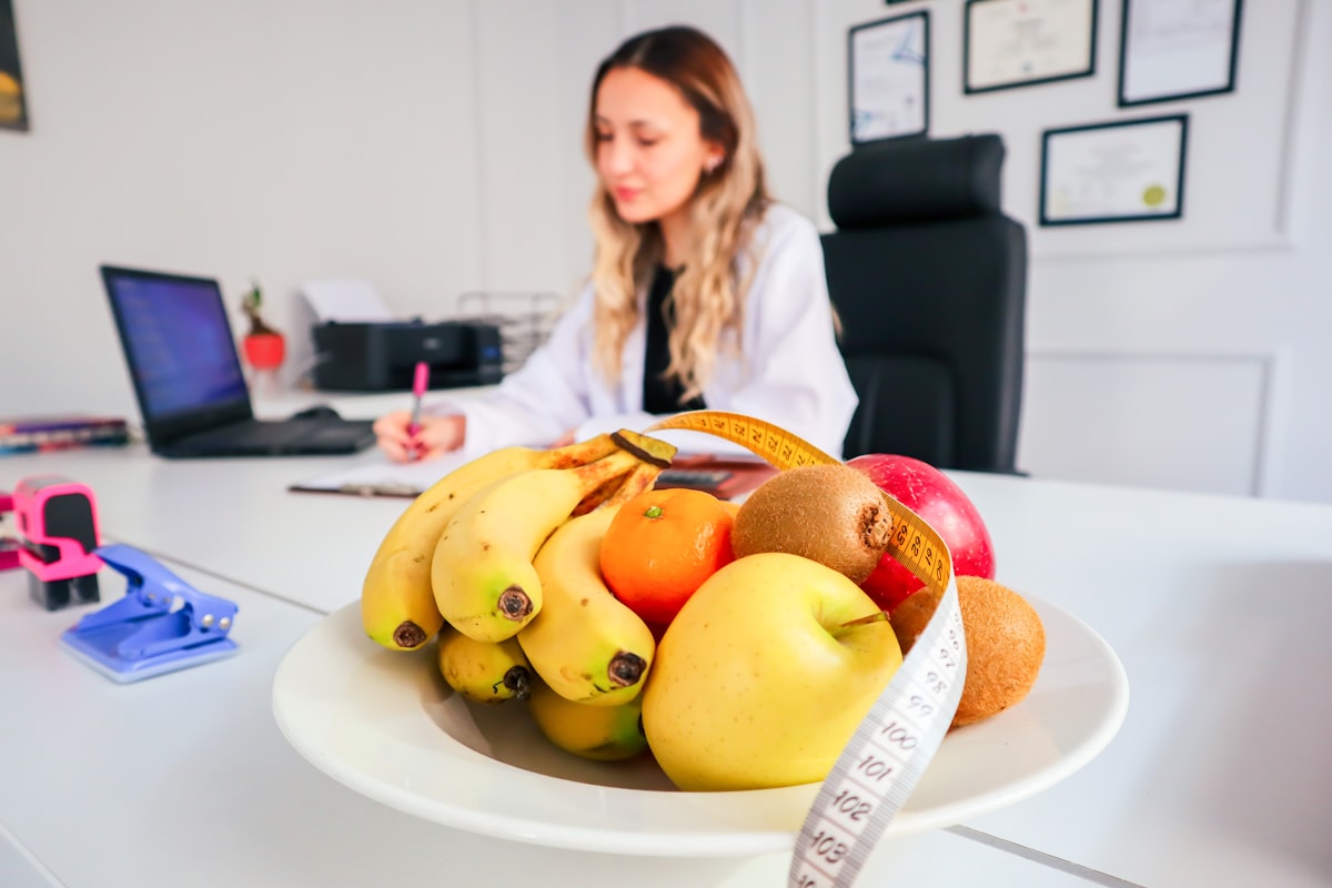Nutritionist working with clients on personalized meal planning